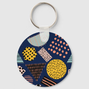 Leuke geometrie: Abstract veelkleurig patroon Sleutelhanger