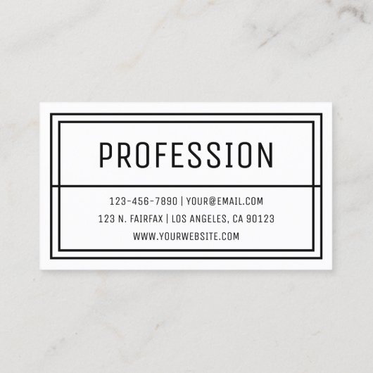 Leuke Geometrische Moderne Initialen & Naam Visitekaartje (Achterkant)