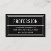 Leuke Geometrische Moderne Initialen & Naam | Zwar Visitekaartje (Achterkant)