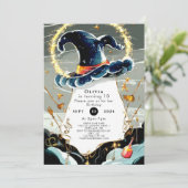 Leuke Gepersonaliseerd tovenaar Verjaardag Kaart (Staand voorkant)