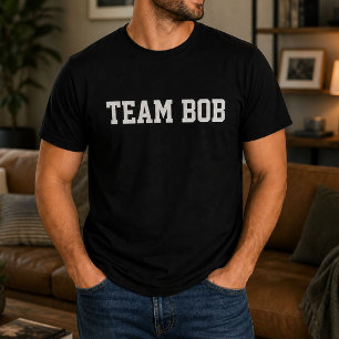 Leuke gepersonaliseerde aangepaste team Bob verjaa T-shirt