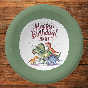 Leuke gepersonaliseerde dinosaur verjaardag  papieren kommen