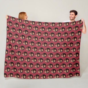 Leuke gepersonaliseerde gezichts foto fleece deken