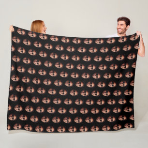 Leuke gepersonaliseerde gezichts foto fleece deken