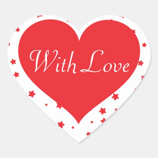 Leuke gepersonaliseerde harten met liefde Stickers (Voorkant)