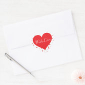 Leuke gepersonaliseerde harten met liefde Stickers (Envelop)