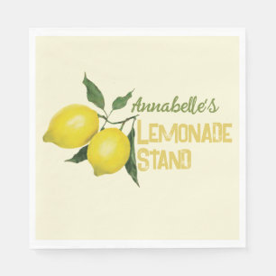 Leuke gepersonaliseerde Kinder limonade stand Servet