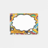 Leuke Gepersonaliseerde Kleurrijke Stripboek Denkb Post-it® Notes (Voorkant)