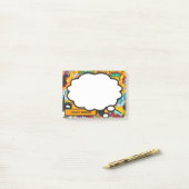 Leuke Gepersonaliseerde Kleurrijke Stripboek Denkb Post-it® Notes (Op bureau)