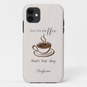 Leuke gepersonaliseerde koffieliefhebber minimalis Case-Mate iPhone case (Achterkant)