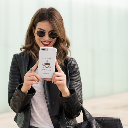 Leuke gepersonaliseerde koffieliefhebber minimalis Case-Mate iPhone case