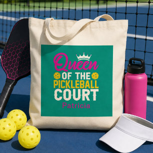 Leuke gepersonaliseerde koningin van het Picklebal Tote Bag