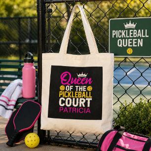 Leuke gepersonaliseerde koningin van het Picklebal Tote Bag