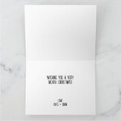 Leuke gepersonaliseerde tekst & Afbeelding kerst Bedankkaart (Binnen)