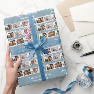 Leuke gepersonaliseerde verjaardag 12-foto film ne cadeaupapier
