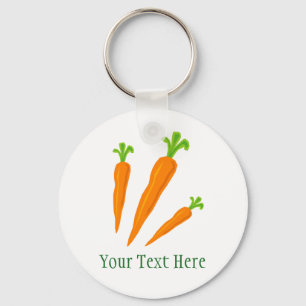 Leuke gepersonaliseerde wortel veggie plantaardige sleutelhanger