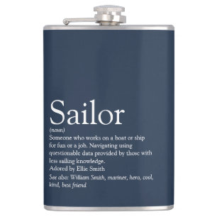 Leuke Gepersonaliseerde Zeiler Definitie Navy Blau Heupfles