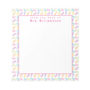 Leuke getallenpatroon - Van de schrijfster Teacher Notitieblok