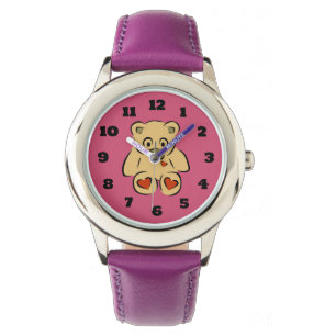 Leuke gevulde Speelgoed teddybeer Horloge