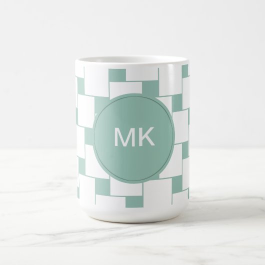 Leuke geweven pleinen Mint Groen Koffiemok (Center)