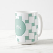 Leuke geweven pleinen Mint Groen Koffiemok (Voorkant rechts)