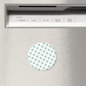 Leuke geweven pleinen Mint Groen Magneet (Insitu (Vaatwasser))