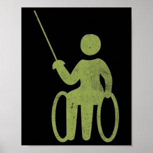 Leuke gezegden voor rolstoelgebruikers Disabilitie Poster