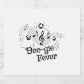 Leuke Ghost Halloween Muziek Sparkling Wijnetiket (Enkel label)