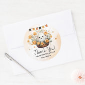 Leuke Ghost Halloween Verjaardag Ronde Sticker (Envelop)