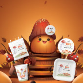 Leuke Ghost Mushroom Halloween Baby shower Ronde Sticker