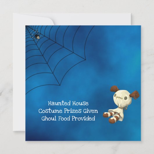 Leuke Ghost Reaper en Jack-o-lantaarn Halloween Kaart (Achterkant)