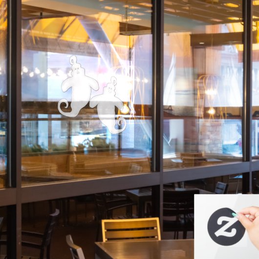 Leuke Ghost Venster Klemmen Raamsticker (Restaurant Raam)