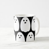 Leuke Ghost Zwart en Wit Koffiemok (Voorkant rechts)