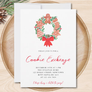 Leuke Gingerbread Cookie Exchange Party Vakantie Kaart