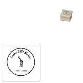Leuke giraffe - baby shower rubberstempel (Gestempeld)