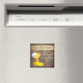 Leuke Giraffe Bewaar het datum Baby shower Magneet (Insitu (Vaatwasser))