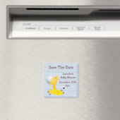 Leuke Giraffe Bewaar het datum Baby shower Magneet (Insitu (Vaatwasser))