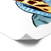 Leuke Giraffe Dragen van een Denim Jacket Print (Hoek)