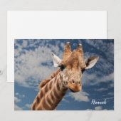 Leuke Giraffe foto Notitiekaartje (Voorkant / Achterkant)