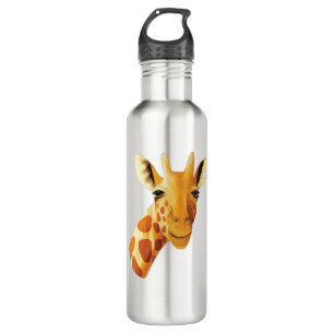 Leuke giraffe gezicht mooie safari waterfles
