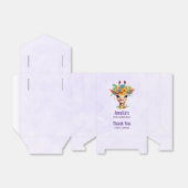 Leuke Giraffe met Floral Crown Bedankdoosjes (Uitgevouwen)