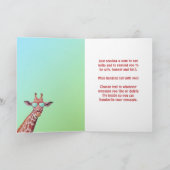 Leuke Giraffe Motivatie worden Gekke Emerson Quote Kaart (Binnen)