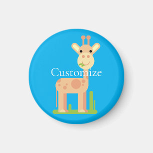 Leuke Giraffe Munching Thunder_Cove Magneet