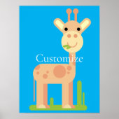 Leuke Giraffe Munching Thunder_Cove Poster (Voorkant)