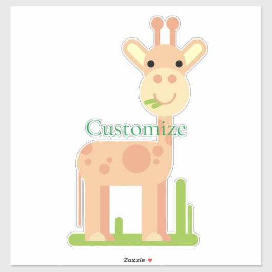 Leuke Giraffe Munching Thunder_Cove Sticker (Vel)