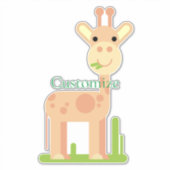 Leuke Giraffe Munching Thunder_Cove Sticker (Voorkant)