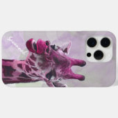 Leuke  Giraffe Roze Framboos en Grijs Case-Mate iPhone Case (Achterkant (horizontaal))