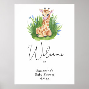 Leuke giraffe - Welkom Schuimbord Poster