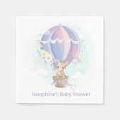 Leuke Giraffes in Hete Luchtballon Baby shower Servet (Voorkant)