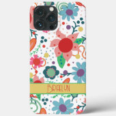 Leuke Girly Custom Inspirivity Floral iPhone Case (Achterkant)